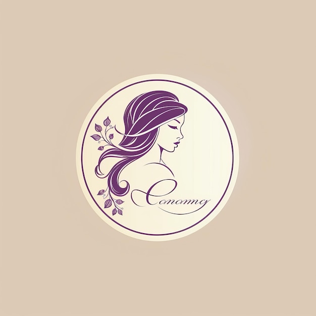 Foto plantilla de logotipo de salón de belleza ilustración vectorial