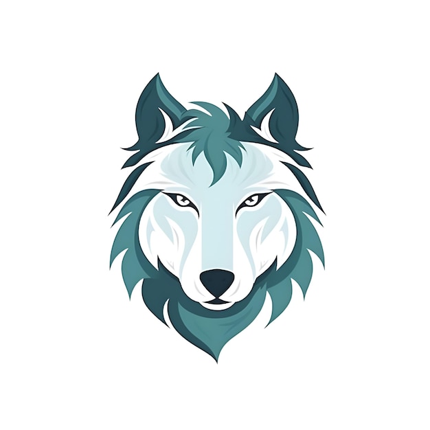 Foto plantilla de logotipo de vector de cabeza de lobo ilustración de vector de cabeza de lobo