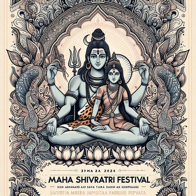 plantilla de Maha Shivratri para el año 2024