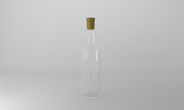 Foto plantilla de maqueta de botellas renderizadas en 3d