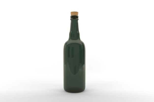 Plantilla de maqueta de botellas renderizadas en 3D