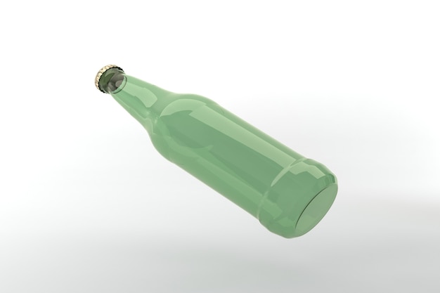 Plantilla de maqueta de botellas renderizadas en 3D