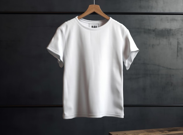 Una plantilla de maqueta de camiseta en blanco Generative ai