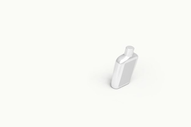 plantilla de maqueta de cosméticos en fondo blanco envase de plástico para productos cosméticos olla de crema de tubo productos de belleza aislados en fondo blanco renderización 3D
