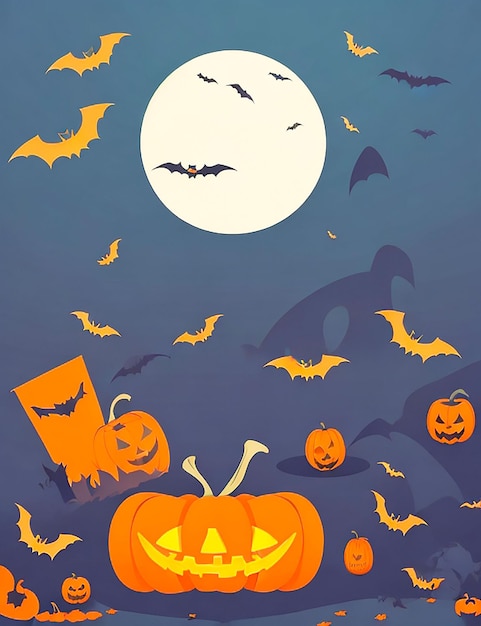 plantilla de marco degradado de halloween generada por AI