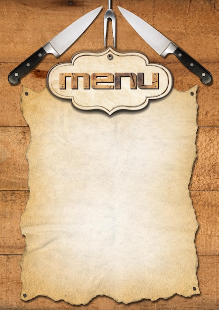 plantilla de menú de restaurante