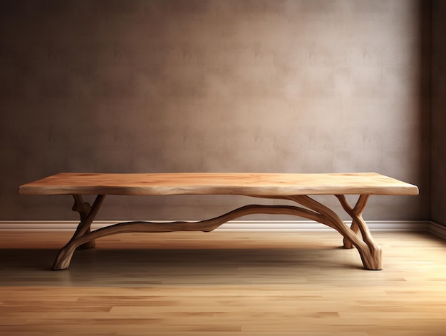 plantilla de mesa de madera en blanco renderización 3D de alta calidad
