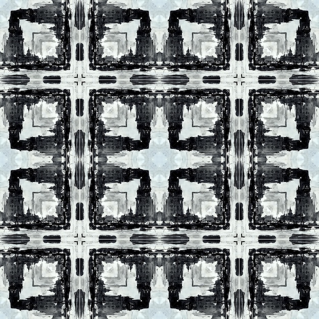 Plantilla de papel de regalo elegante patrón vintage azul gris abstracto sin fisuras