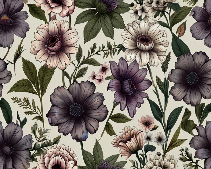 plantilla de patrón floral para la portada
