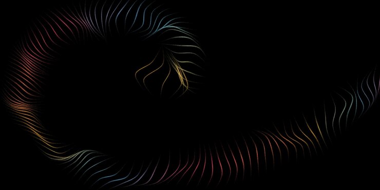 Foto plantilla de portada de papel tapiz de banner de fondo de ondas de líneas coloridas