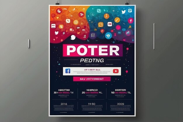 plantilla de POST de las redes sociales para el volante de carteles