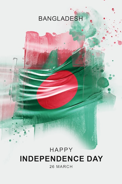 Plantilla de póster de banner para el día de la independencia de Bangladesh en las redes sociales