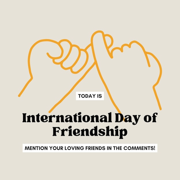 plantilla de póster para el Día Internacional de la Amistad