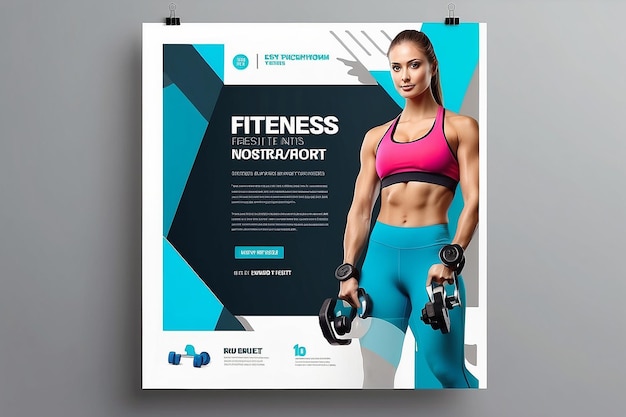 Foto plantilla de póster de fitness