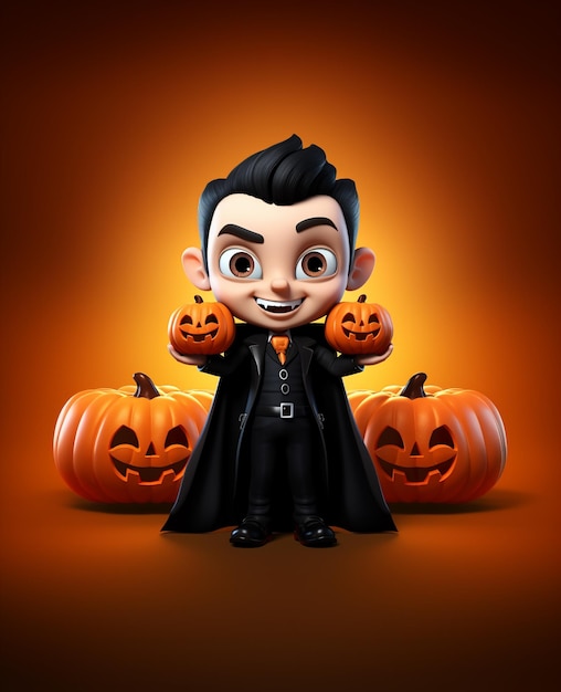 Foto plantilla de póster de personaje de halloween