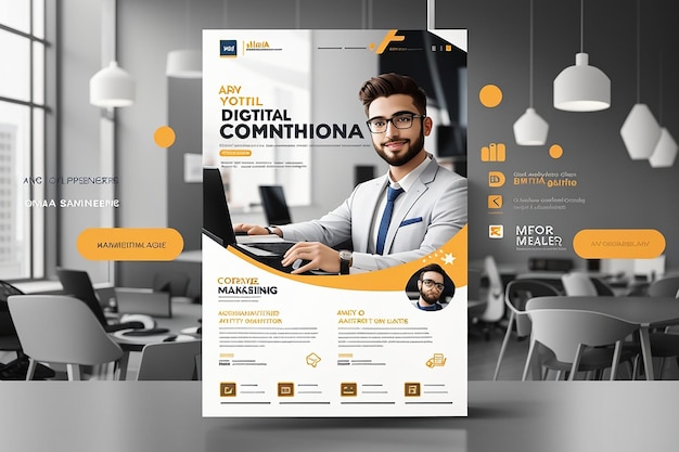 plantilla de publicación de agencias de marketing digital y redes sociales corporativas