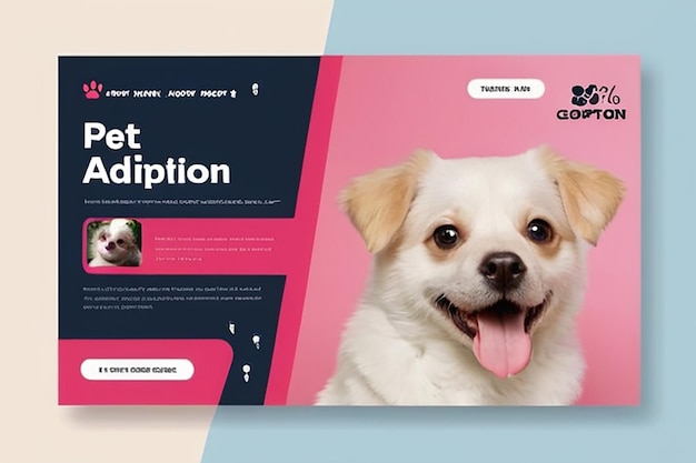 plantilla de publicación de redes sociales para la adopción de mascotas