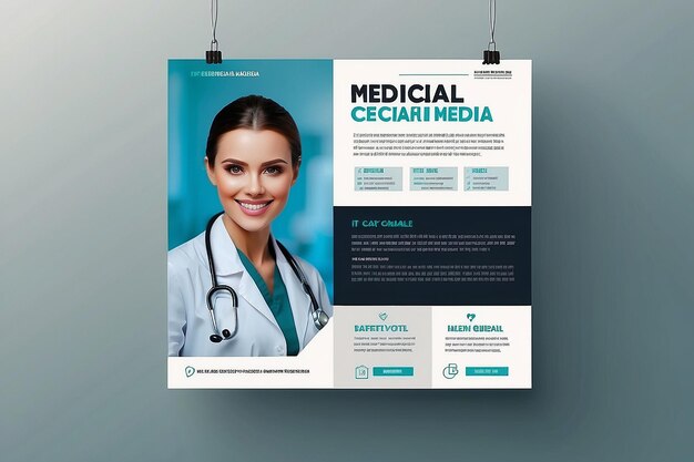 plantilla de publicación de redes sociales médicas plantilla de banner de salud para redes sociales plantilla de volante cuadrado médico