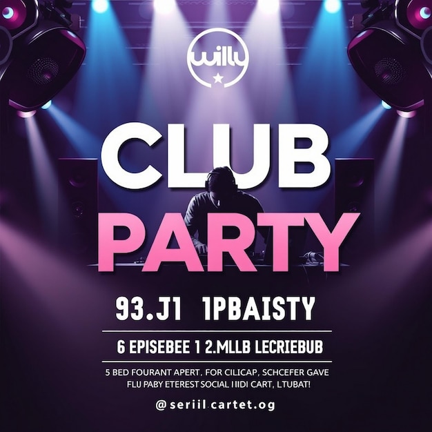 Plantilla de publicación de redes sociales de volante de fiesta de club