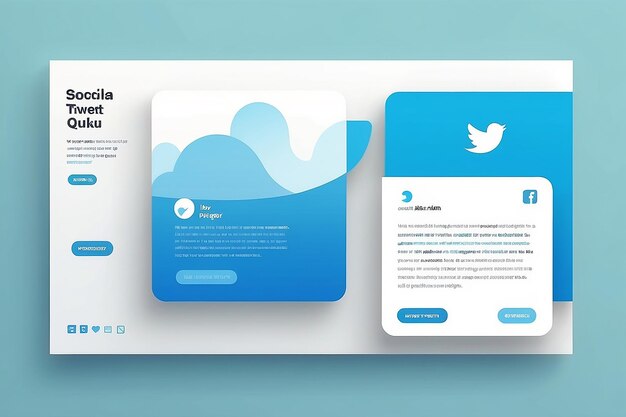 Plantilla de publicación de Twitter Medios sociales Tweet Simplemente una maqueta de página Interfaz de perfil