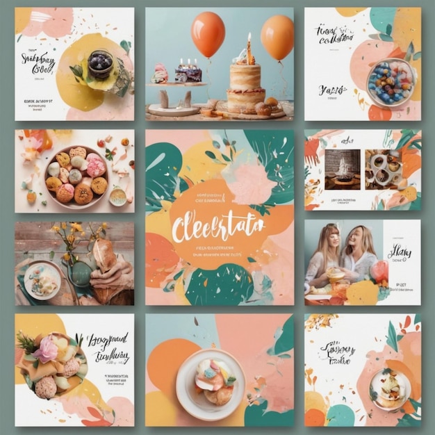 Foto plantilla de publicaciones de instagram para la celebración de pascua