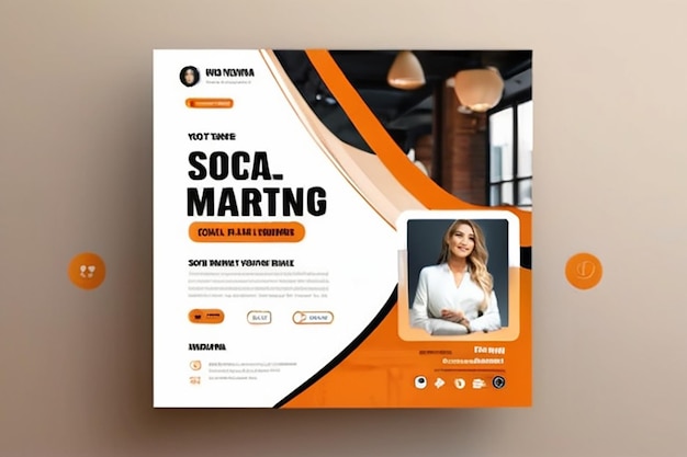Plantilla de publicaciones de marketing digital en las redes sociales