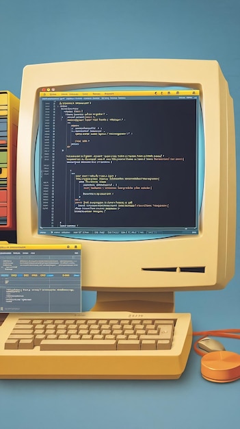 Plantilla de sistema operativo de computadora retro con usuario que se conecta para marcar Internet