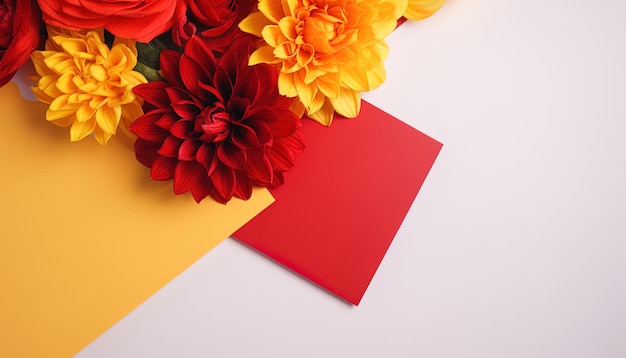 Plantilla de tarjeta de felicitación con hermosas gerberas para un día especial de acción de gracias