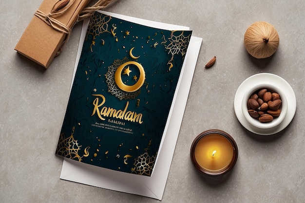 plantilla de tarjeta de felicitación Kareem de Ramadán