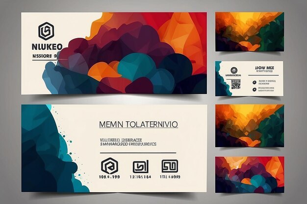 Foto plantilla de tarjeta de visita creativa de dos caras orientación de retrato y paisaje diseño horizontal y vertical