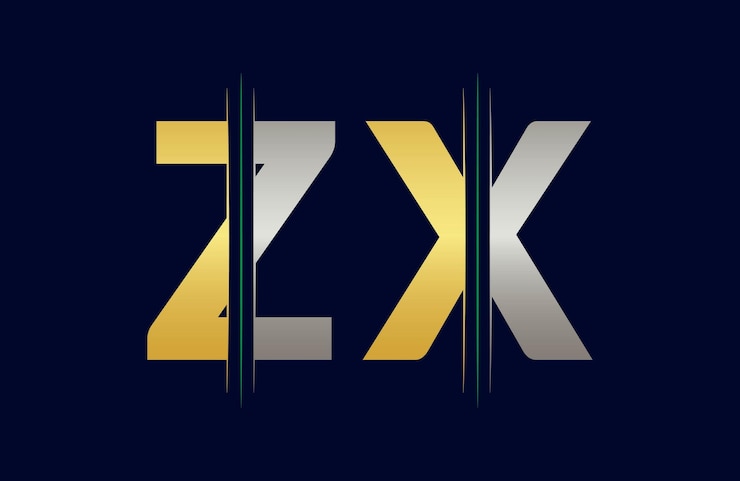 Foto plantilla de vector de íconos con la letra zx única