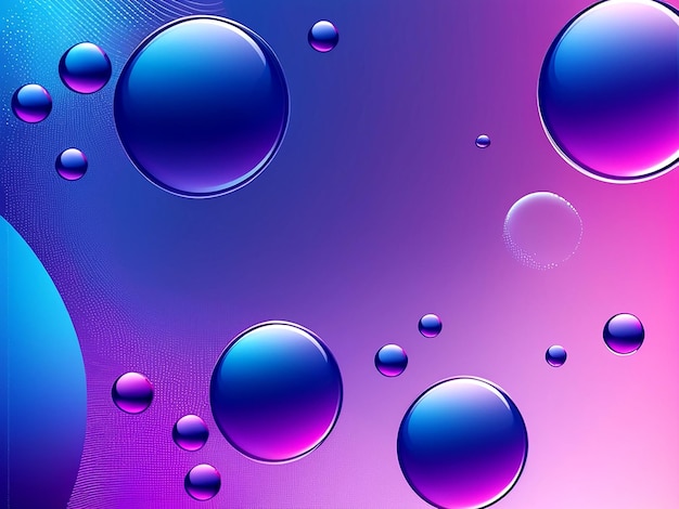 plantilla vectorial azul rosado oscuro con formas de burbujas AI_Generated