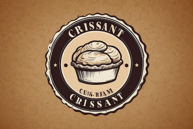 plantilla vectorial de diseño de logotipo de croissant