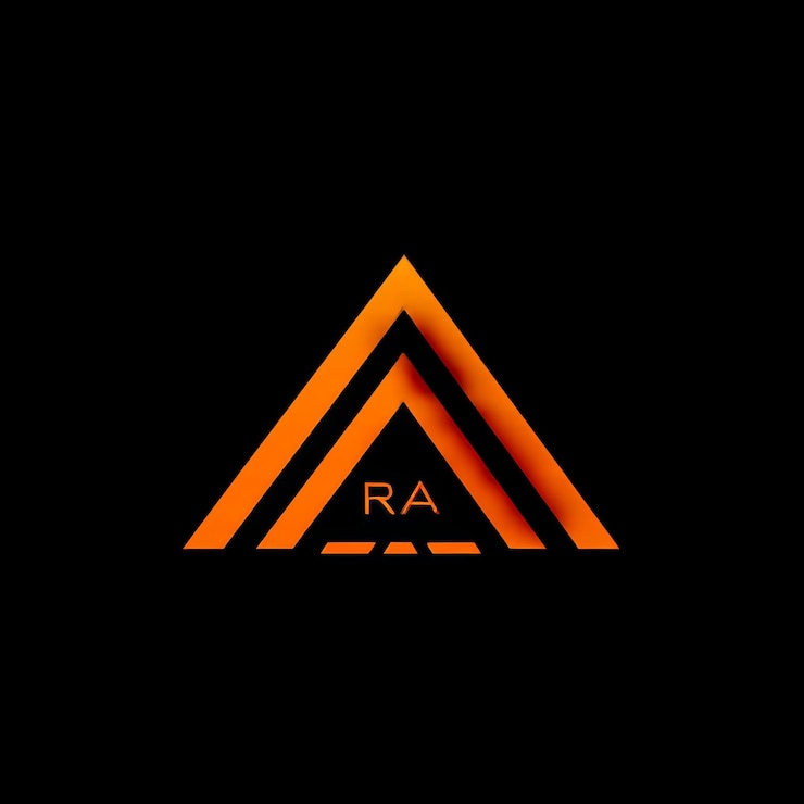 Foto plantilla vectorial de diseño del logotipo de la letra triángulo r logotipo de la carta inicial r