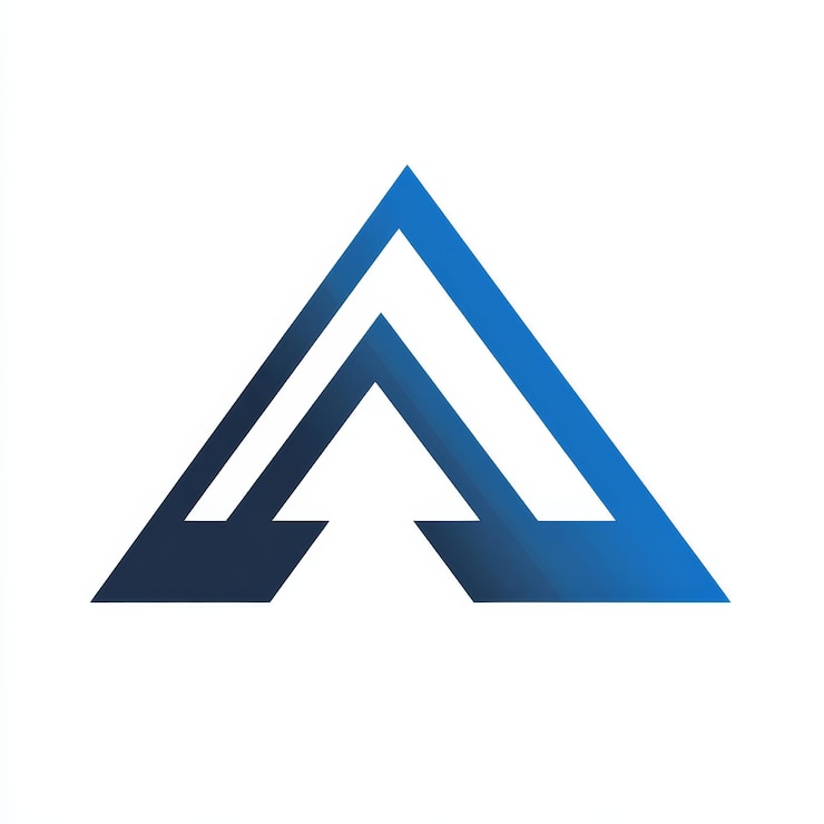 Foto plantilla vectorial de diseño de logotipo de triángulo letra inicial diseño de logotipio a