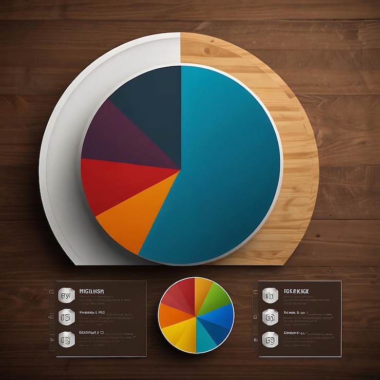 Foto plantillas de diagramas circulares editables para presentaciones