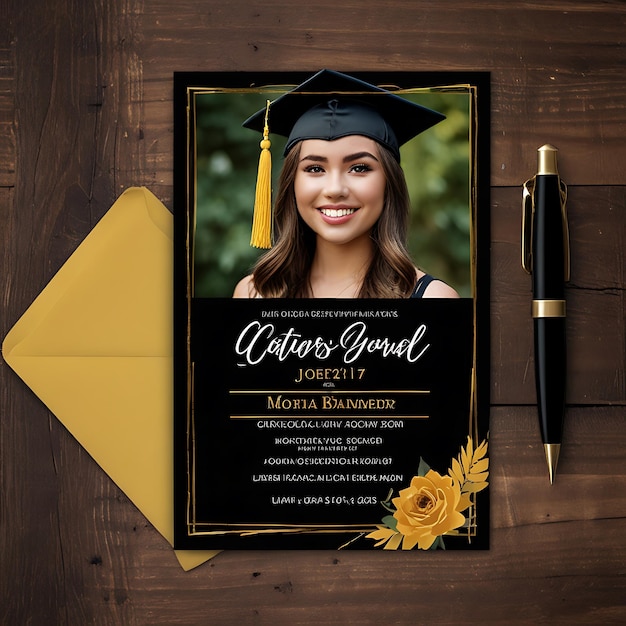 Plantillas de invitaciones de graduación editables