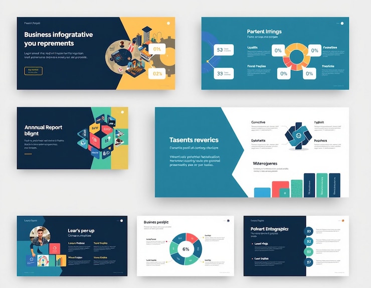 Foto plantillas de presentación de negocios elementos infográficos para informes de marketing y diseño web