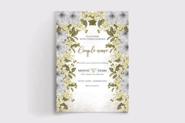 plantillas de tarjetas de invitación florales para bodas