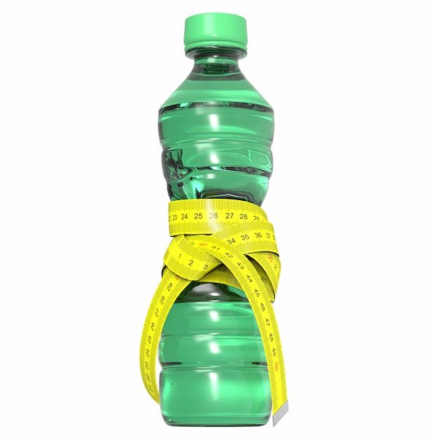 Plastikflasche mit Meter, Diät