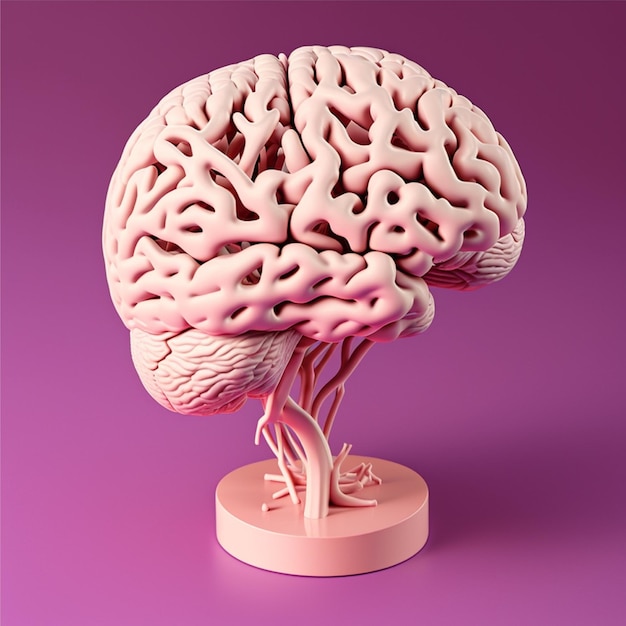 Plastikmodell des menschlichen Gehirns isoliert