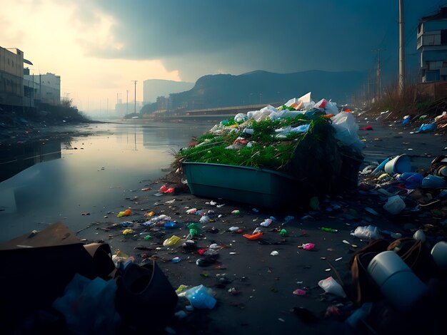 Plastikverschmutzung des Wassers