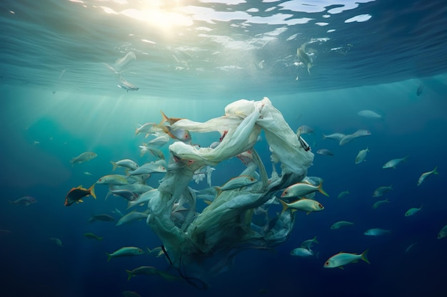 Plastikverschmutzung im Ozean schadet dem Meeresleben