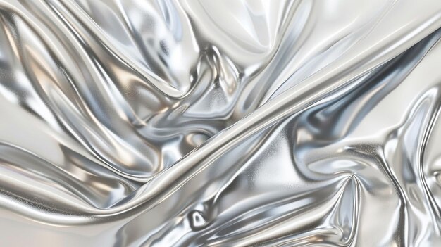 Plata brilhante prata formas abstratas que exalam sofisticação e luxo isoladas em fundo branco sólido