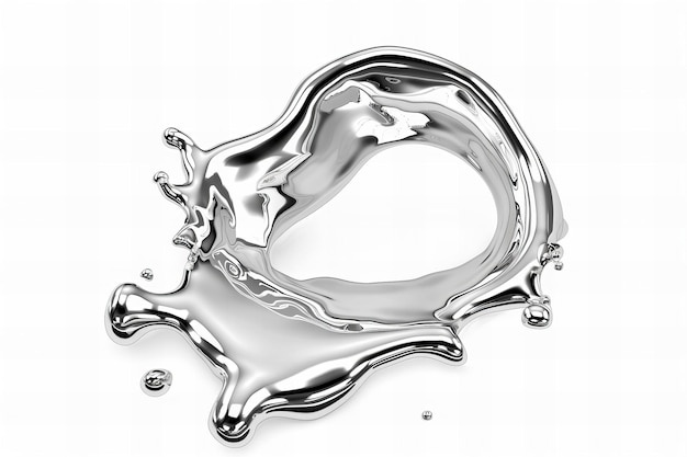 plata líquido número de fusión 0 vector fondo blanco en el estilo de clip art ar 32 estilo estilo crudo
