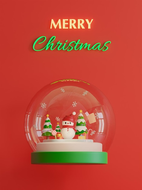 Plataforma de estágio de pódio 3d abstrata com fundo mínimo de Natal e ano novo. renderização 3D