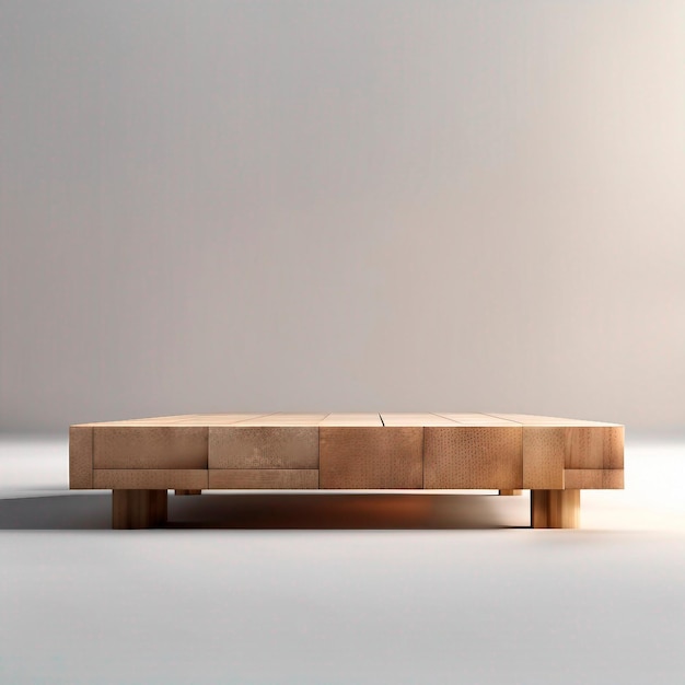 plataforma de madeira para produto simples minimalista
