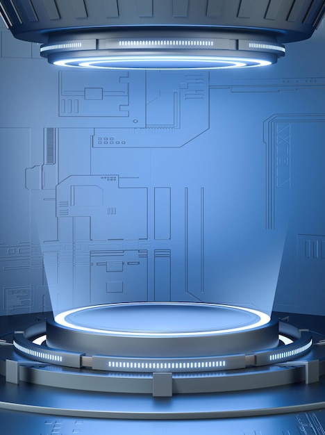 Plataforma de palco futurista