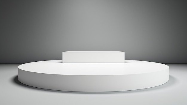 plataforma de pódio de exibição de produtos de palco branco contemporâneo