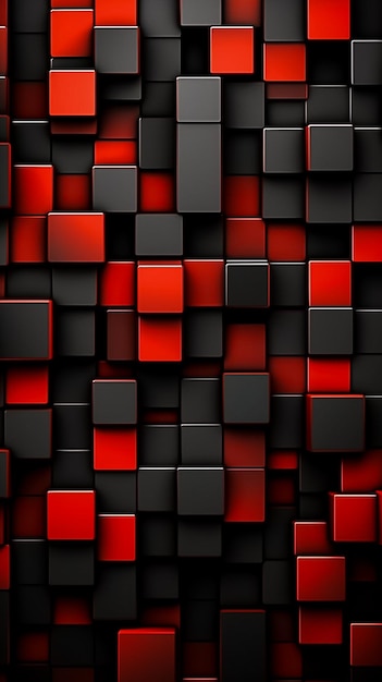 Plataforma elegante Patrón Caro rojo y negro que crea una apariencia llamativa Generado por Ai